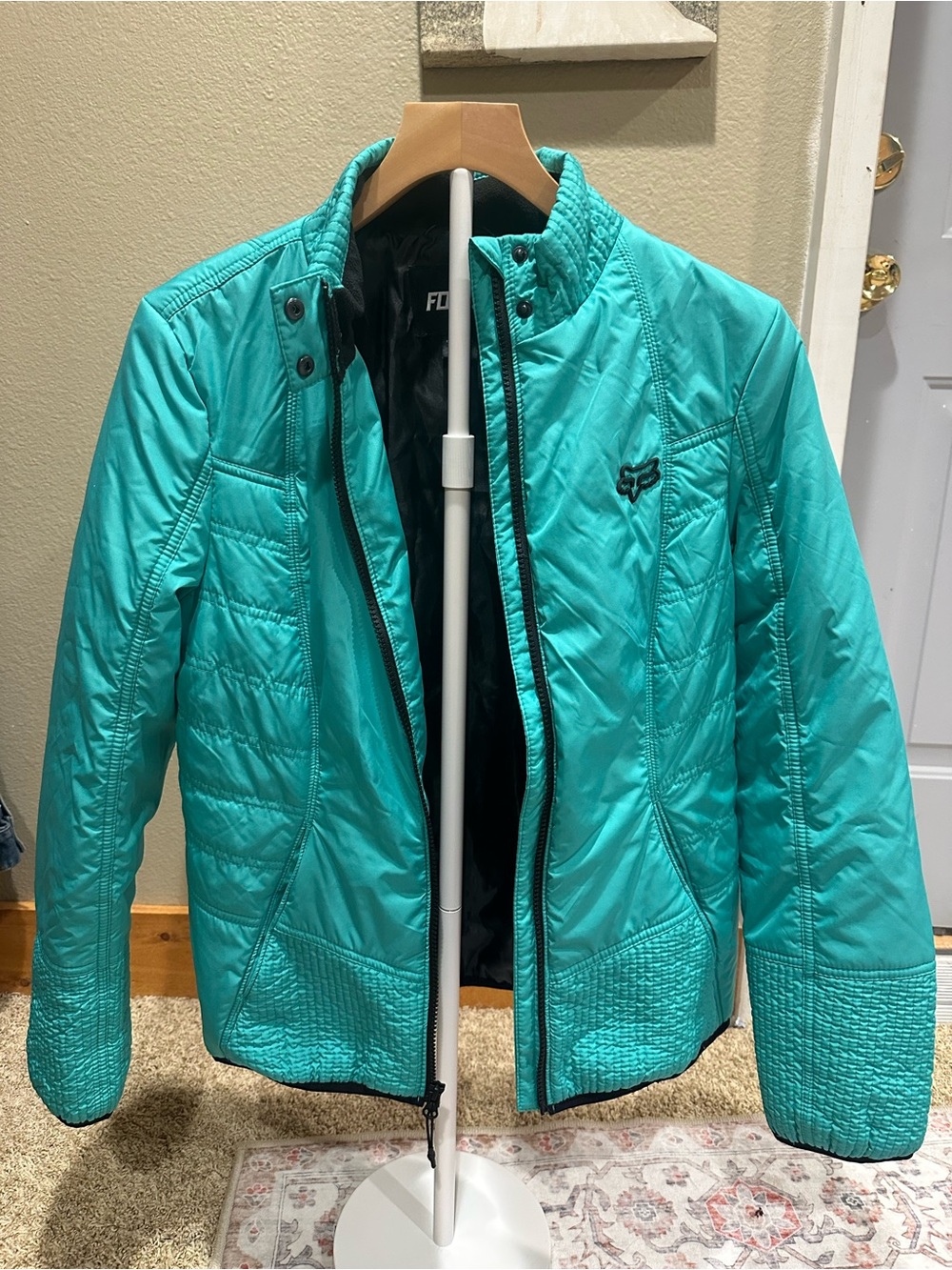 Fox Teal Quilted Puffer Jacket
